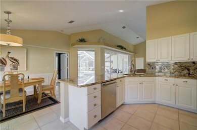 View of dining area from kitchen