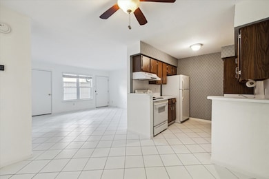 Living, kitchen area.