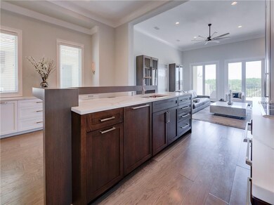 Beautiful design with oak floors.