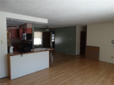 Living room looking to the kitchen
