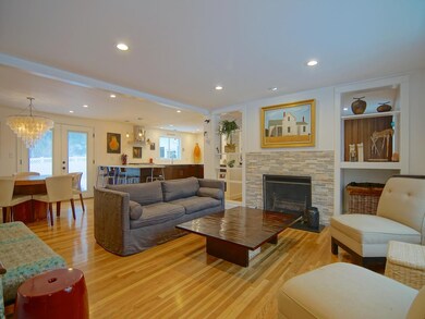 Wood burning fireplace with stone, granite, marble