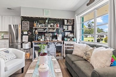 entryway with coffee bar