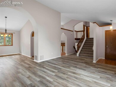Open floor plan.  Vaulted ceilings