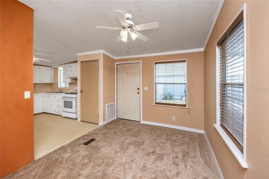 Front Door and Dining Area leading to Kitchen.