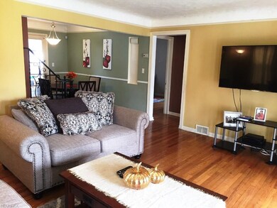 View from the Living Room to the Dining Room.  Not