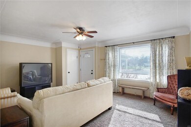 The picture window provides plenty of natural light.