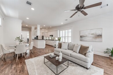 Also with this floor plan, creating a dining space
