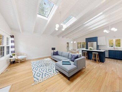Vaulted ceiling and skyllights
