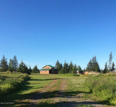 House in distance Summer