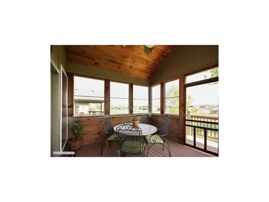 Covered Screen Porch with Vaulted Ceiling and Trex