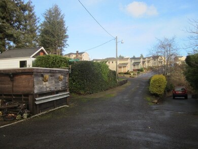 Looking down road