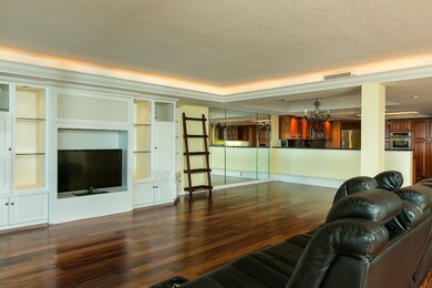 The built-in entertainment center will display you