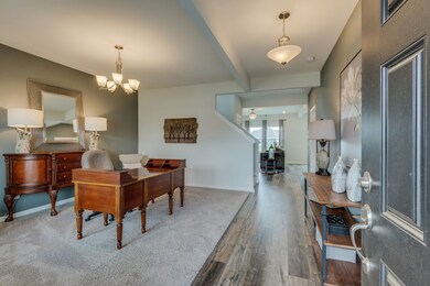 Foyer with a flex room