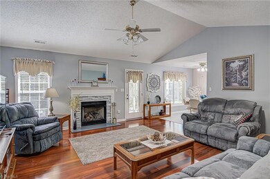 From foyer, this beautiful large living room will greet you.