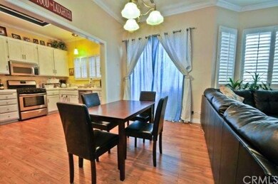 Dining area. Open floor plan with hard surface flo