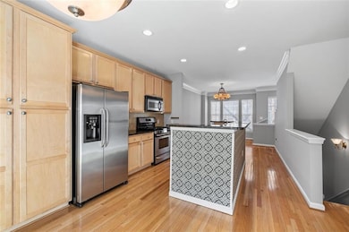 Kitchen with stainless appliances
