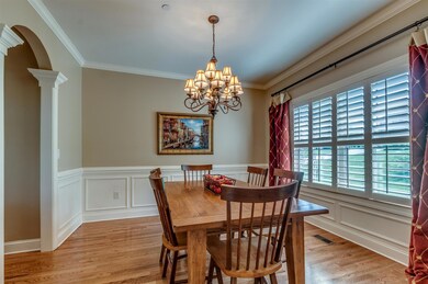 Formal dining off of the entry foyer