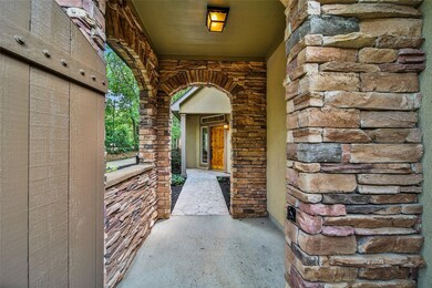 The gated courtyard is a charming walk to the fron