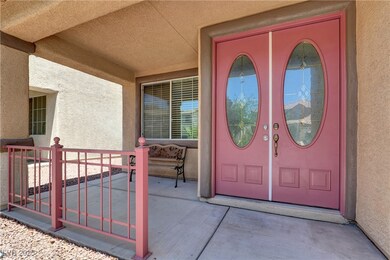 Doorway to property with stucco siding