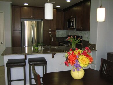 Looking from outside patio through dining area.