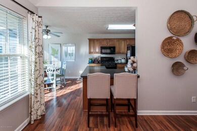 Bar seating at kitchen counter