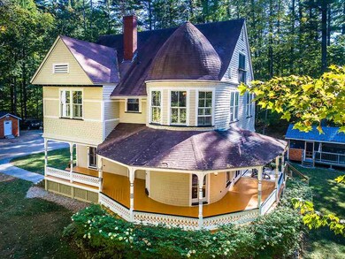 Side yard shows off wrap around porch!