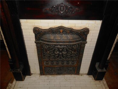 Main floor decorative fireplace.