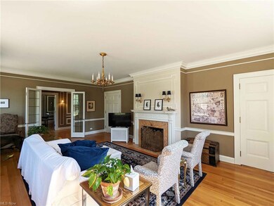 Living Room with Doors to the Library