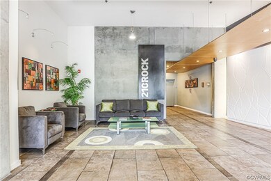 Lobby foyer to this modern condo building.