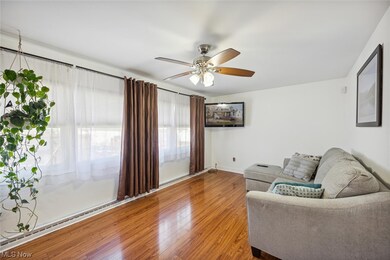 Updated living room with an abundance of natural light.