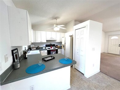 Breakfast bar in kitchen