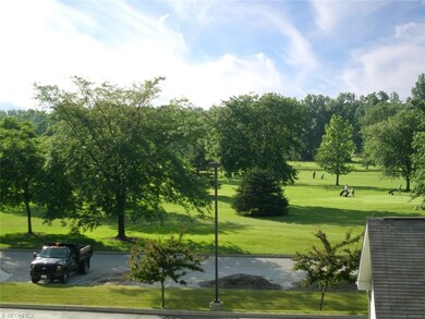 Summer view of golf course from balcony