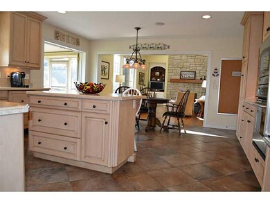 Kitchen. The open floor plan permits flow from the