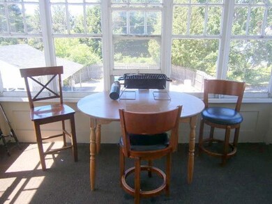 Second floor porch overlooks the...