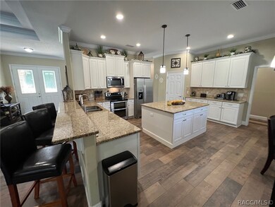 Beautiful kitchen with bar seating