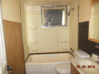 bathroom is nice size with tub-shower combo.