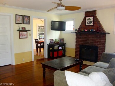 Living Room with Picture window and wb Fireplace