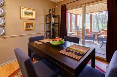 Dining room with view of screened porch