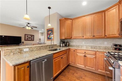 Granite and contemporary pendant lighting complete
