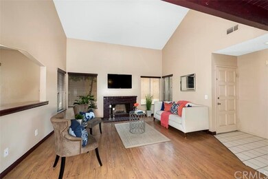 Neutral paint throughout and gas fireplace to ente