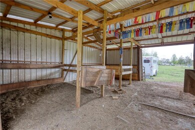 View of horse barn
