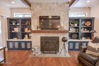 Gas fireplace in living room