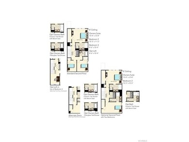 Home has standard second floor layout with opt Own