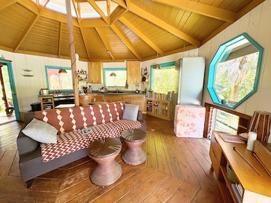 Living room looking into kitchen