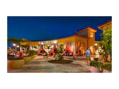 Night-time activity with restaurants.