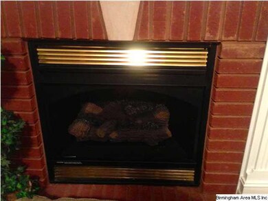 Real brick fireplace