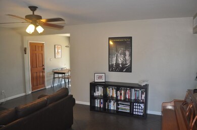 Living room west wall