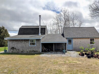 Mudroom entrance and small shed roof...
