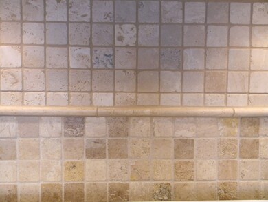 Natural stone back splash