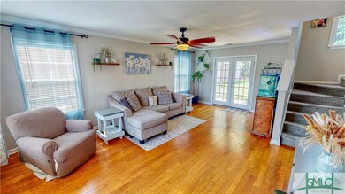 The front door opens into the living room.